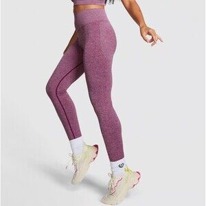 PINK ACTIVE SEAMLESS‎ CLASSIC LEGGINGS Size Medium Vivid Magenta Pink Marl